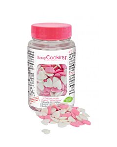 ScrapCooking suikerdecoratie 50 gram White & Pink Hearts