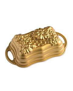 Nordic Ware Honeycomb Loaf Pan bakvorm gietaluminium goudkleurig