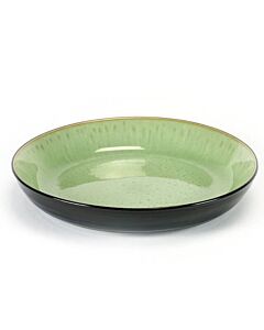 Serax Pure lage schaal ø 24,5 cm aardewerk zwart/groen