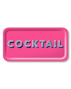 Jamida Cocktail dienblad 43 x 22 cm hout roze