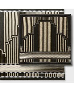 Mariëtte Wolbert Baan-brekend theedoek 65 x 65 cm katoen zwart