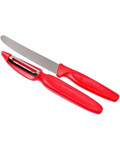 Wüsthof universeel mes en dunschiller rood 2-delig