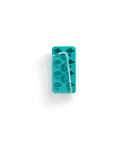 Lékué ijsblokjesvorm met deksel 11 dolfijnen silicone blauw
