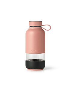 Lékué Bottle To Go drinkfles 600 ml glas/kunststof koraal