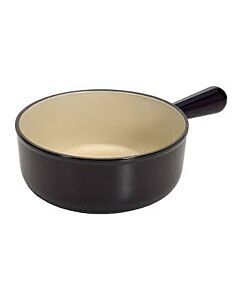 Le Creuset fonduepan ø 22 cm gietijzer mat zwart