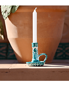 Lenta Living Granada kandelaar 11 cm aardewerk turquoise