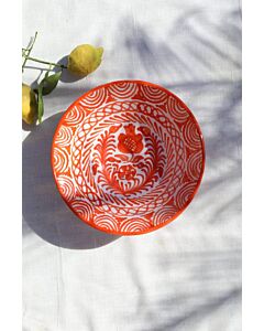 Lenta Living Granada Pomegranate schaal ø 30 cm aardewerk Oranje
