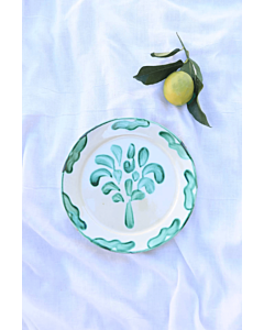 Lenta Living Palm ontbijtbord ø 22 cm aardewerk groen