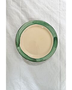 Lenta Living Rand ontbijtbord ø 22 cm aardewerk groen