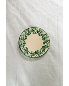 Lenta Living Sier sideplate ø 14 cm aardewerk groen