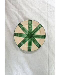 Lenta Living Ster ontbijtbord ø 22 cm aardewerk groen