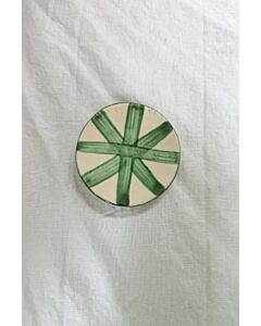 Lenta Living Ster sideplate ø 14 cm aardewerk groen
