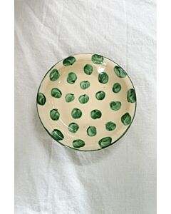 Lenta Living Stip diep bord ø 24 cm aardewerk groen