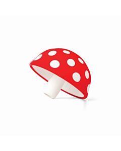 Ototo Magic Mushroom wijnstop en -trechter silicone rood/wit