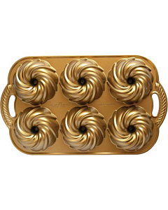 Nordic Ware Swirl Bundelette tulbandvorm goud aluminium