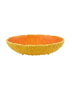 Oldenhof Jackfruit fruitschaal op poten ø 35,5 cm aardewerk oranje 
