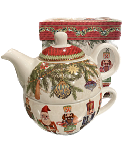 Oldenhof Notenkraker tea for one set met geschenkverpakking porselein