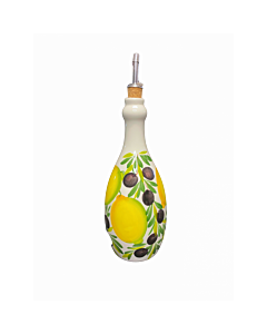 Oldenhof Oliefles citroenen en olijven XL aardewerk