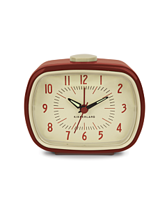 Oldenhof Retro Alarm Clock glow in the dark rood