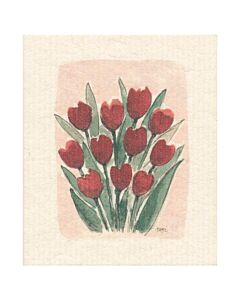Oldenhof vaatdoekje 20 x 17 cm Red Tulips