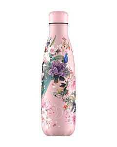 Chilly's Bottle Peacock Peonies waterfles 500 ml rvs