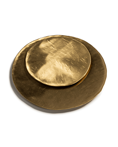 Oldenhof Hammered Brass kaarsenplateau ø 10 cm goudkleurig
