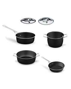 Alessi Pots & Pans pannenset gerecycled aluminium 6-delig