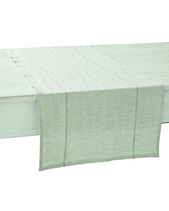 Charvet RYTHMO tafelloper 150 x 45 cm linnen beige/rozemarijn groen