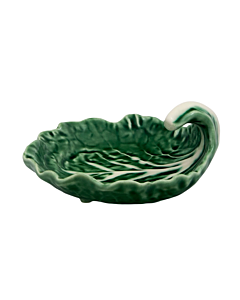 Bordallo koolblad schaal ø 12 cm aardewerk groen