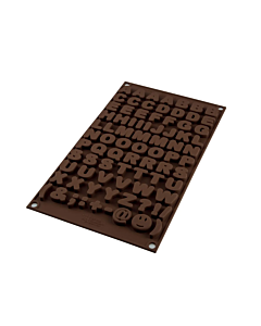 Silikomart Choco ABC vorm 30 cm silicone bruin