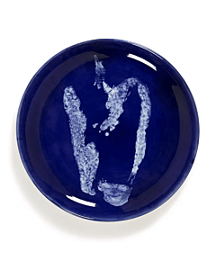 Serax Feast by Ottolenghi bord S ø 19 cm h 2 cm aardewerk Lapis Lazuli + Pepper White