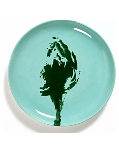 Serax Feast by Ottolenghi bord XS ø 16 cm h 2 cm aardewerk Azure + Artichoke Green