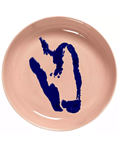 Serax Feast by Ottolenghi hoog bord ø 22 cm h 4 cm aardewerk Delicious Pink + Pepper Blue