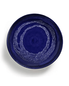 Serax Feast by Ottolenghi serveerschaal L ø 35 cm h 6 cm aardewerk Lapis Lazuli + Swirl Dots White