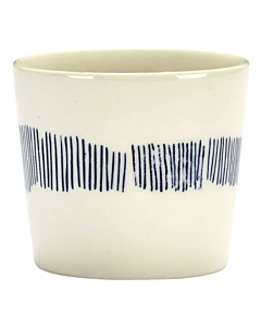 Serax Feast by Ottolenghi koffiekop 250 ml aardewerk White + Swirl-Stripes Blue