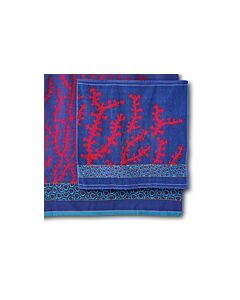 Mariëtte Wolbert Coral handdoek 60 x 60 cm katoen royal blue