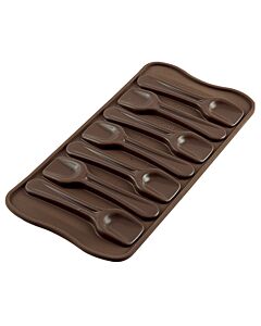 Silikomart EasyChoc Choco Spoons 21 cm silicone bruin