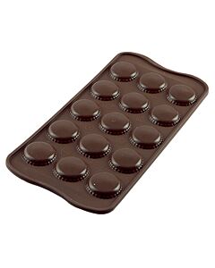 Silikomart EasyChoc Macarons bonbonvorm 21,3 cm silicone bruin