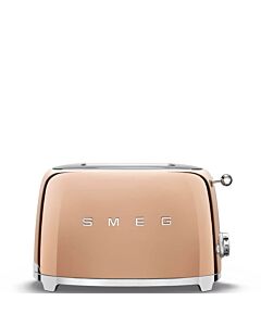 Smeg 50's style broodrooster 2 sleuven staal roségoud