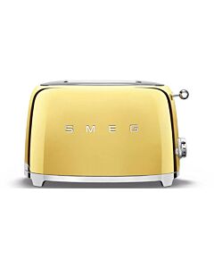 SMEG 50's style broodrooster 2 sleuven staal goudkleurig