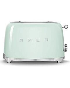 Smeg 50's style broodrooster lang 2 sleuven staal watergroen
