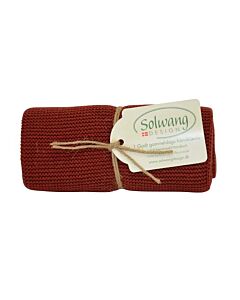 Solwang Design handdoek 32 x 47 cm katoen donkerrood