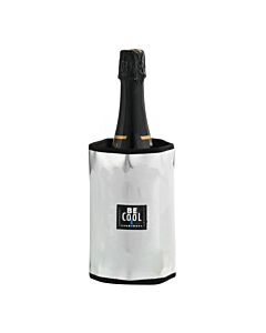 Be Cool verstelbare flessenkoeler zilver/zwart