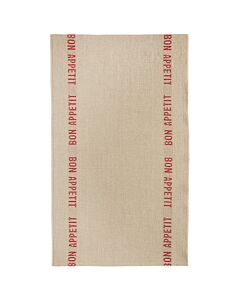 Charvet BON APPETIT theedoek 75 x 45 cm linnen rood/beige