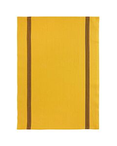 Charvet PIANO theedoek 52 x 75 cm linnen geel met donkere streep