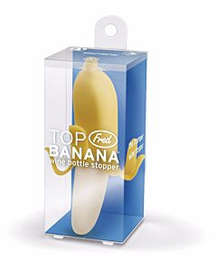 Fred Top Banana wijnstop silicone geel 