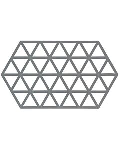 Zone Denmark Triangles onderzetter 24 x 14 cm silicone grijs